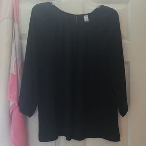 Black old navy silk top